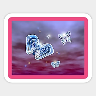 Blue Butterflies Sticker